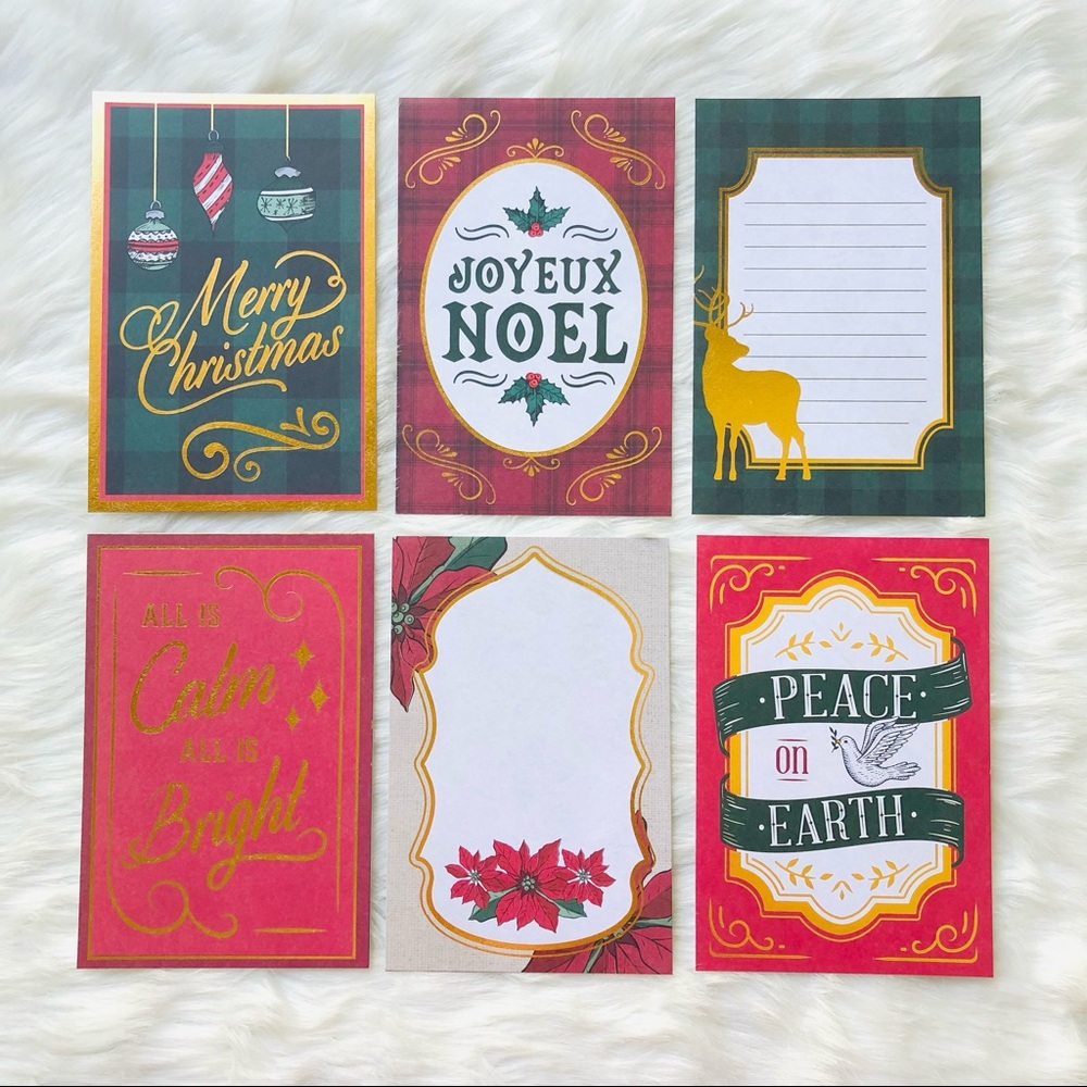 Christmas Farmhouse Greeting Cards 6 pc